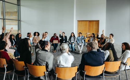 Group of People inside a Rehab Center